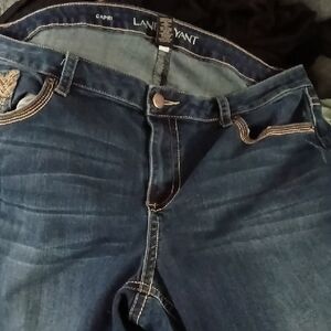 Lane Bryant Dark Blue Cropped Capri Jeans